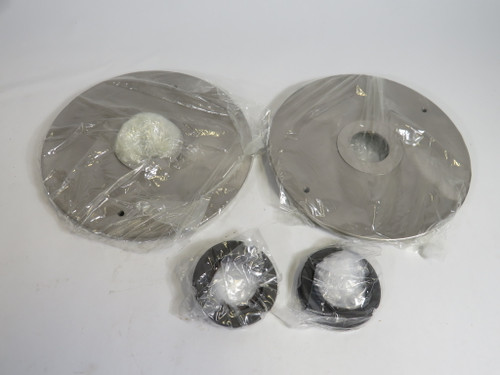 Generic Tri-Clover Stainless Steel Fitting 6" Diam 1-1/8" Bore 2-Pack ! RFB !