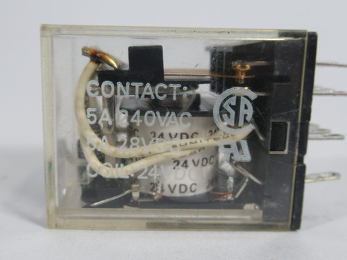 Omron MY4ZN-D2-DC24 General Purpose Relay 24VDC Coil 5A/240VAC 14-Pin USED