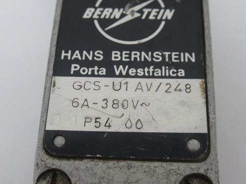 Bernstein GCS-U1AV/248 Limit Switch 6A@380VAC USED