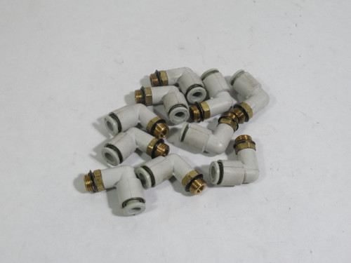 SMC KQ2L06-02AP Right Angle Male Elbow Fitting R1/4 6mm OD *Lot Of 10* USED