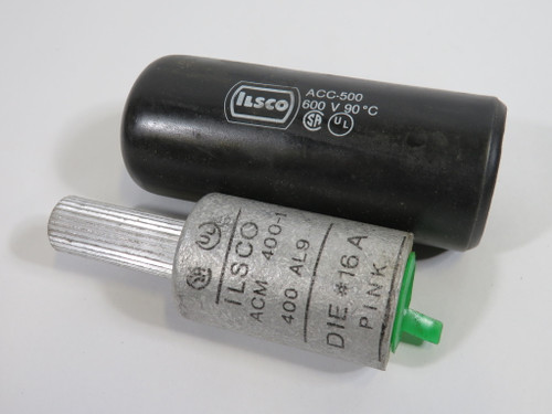 Ilsco ACM-400-1 Aluminum Pigtail Adapter 400kcmil C/W ACC-500 Cover NOP