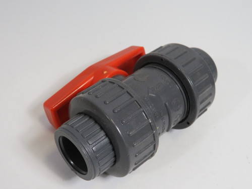 Hytek 31913007 ChemKor True Union Ball Valve 1/2" PVC NO THREADED ENDS ! NEW !