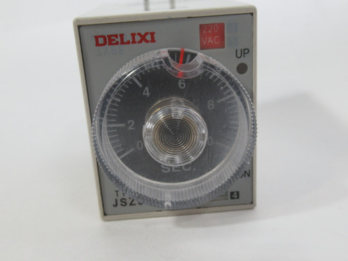 Delixi JSZ3A-B Time Delay Relay 220VAC 0-10Sec. 8-Pin ! NOP !