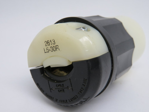 Leviton 2613 Locking Connector 30A 125V 3-Wire 2-Pole NEMA L5-30R USED