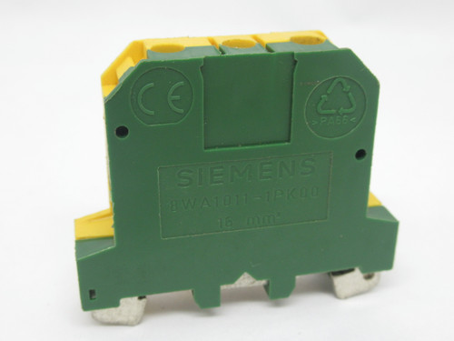 Siemens 8WA1011-1PK00 Green/Yellow Terminal Block 16mm2 USED