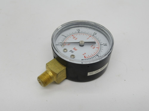 Generic Dry Pressure Gauge 0-30psi 2"Diameter 1/8"NPT Thread USED