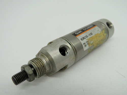 SMC NCMC106-0100 Air Cylinder 1-1/6" Bore 1" Stroke MINOR COSMETIC DMG USED