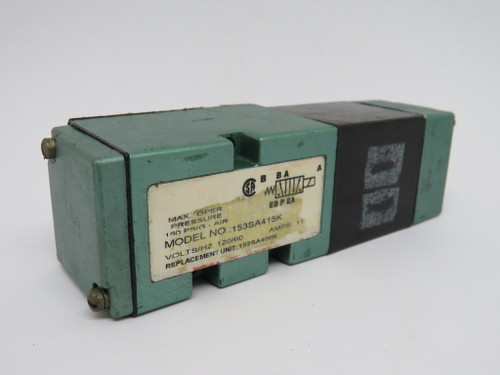 Numatics 152SA400K Solenoid Valve .11A 100-115V@50Hz 110-120V@60Hz USED