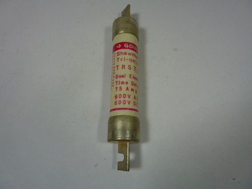 Gould Shawmut TRS75R Dual Element Time Delay Fuse 75A 600V USED
