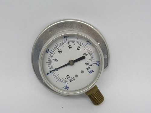 MP Filtri MPD-1C-30/60-DN Pressure Gauge -30-60PSI -100-400bar 1/4"NPT USED