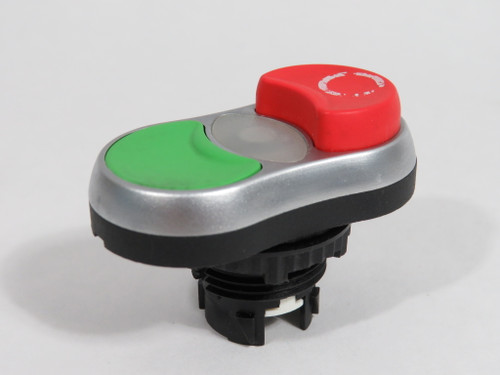 Baco L61QK21 Spring Return Flush-Projecting Push Button Green Red 22mm USED