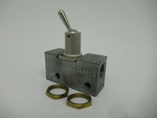 ARO 223-C Valve 1/8"NPTF Retained Toggle Actuator 30-150psig MISSING NUT NOP