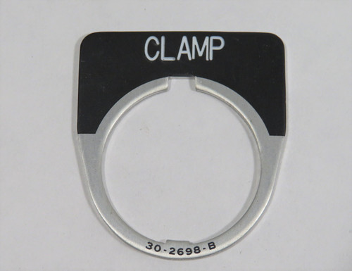 Eaton Cutler-Hammer 30-2698-B Push Button Legend Plate CLAMP 10250TM36STAMP USED