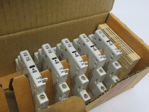 Allen-Bradley 140-A20 Auxiliary Contact Series C 2NO 10A 600VAC Lot of 5 NEW