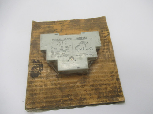 Siemens 3VE9301-1AA00 Auxiliary Contact 6Amp 500VAC NEW