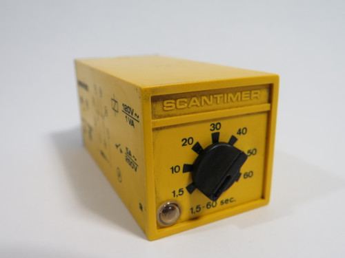 Scantimer B208120-060 Interval Timer 1.5-60s 120V 8-Pin USED