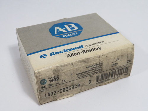 Allen-Bradley 1492-CB2G020 Series B Circuit Breaker 20A 480V 2-Pole NEW