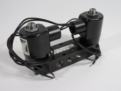 Parker Schrader Bellows 529001115 Double Solenoid Valve 150psi *Cos Dmg* USED