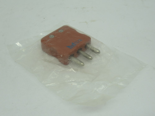 Marlin 1151-C High Temp Plug 3-Pole (+/-) Alloy Gnd Copper Solid Pins NWB