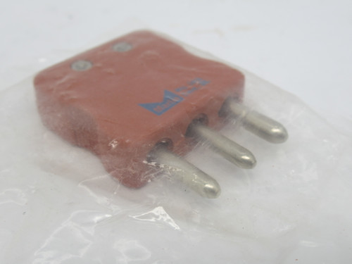 Marlin 1151-C High Temp Plug 3-Pole (+/-) Alloy Gnd Copper Solid Pins NWB