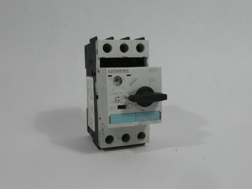 Siemens 3RV1021-1DA10 Circuit Breaker 2.2-3.2A 690VAC MISSING PLASTIC COVER USED