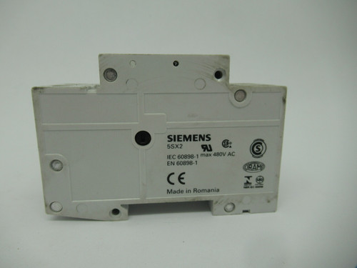 Siemens 5SX22D10 Circuit Breaker 10A 2-Pole 400VAC USED