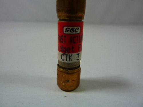 GEC CTK-3 Fast Acting Fuse 3A 600V USED