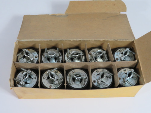 Hubbell 4580 Twist-Lock Connector 15A 250V 3-Wire 2-Pole 10-Pack *Dmg'd Box* NEW