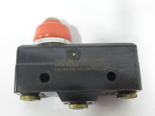 Microswitch BZ-2RDS-A2-S Limit Switch 15A@125/250@480VAC 1/2HP@125VAC USED