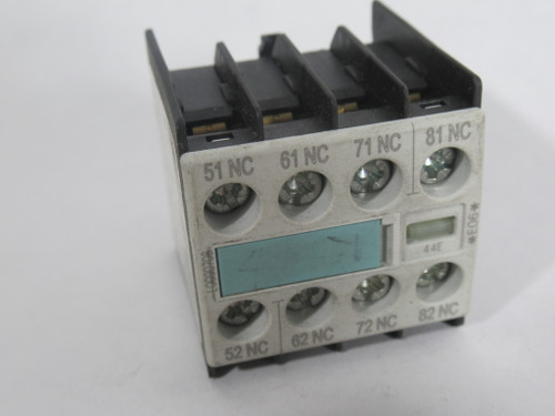 Siemens 3RH1911-1GA04 Auxiliary Switch Block 4O-4NC USED