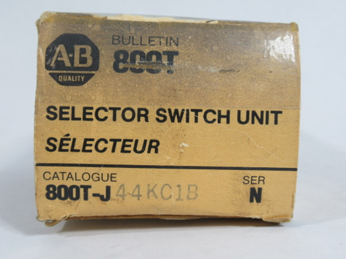 Allen-Bradley 800T-J44KC1B Selector Switch Series N 3-Pos 2NC 2NO NEW