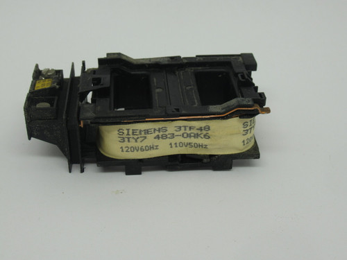 Siemens 3TY7483-0AK6 Magnetic Coil Black 110/120V 50/60Hz USED