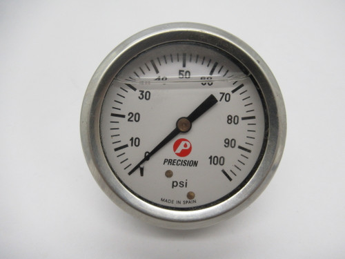 Precision 2-1/2" Pressure Gauge 0-100PSI USED