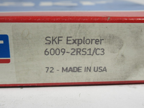 SKF 6009-2RS1/C3 Deep Groove Ball Bearing 45mm Bore 75mm OD NEW