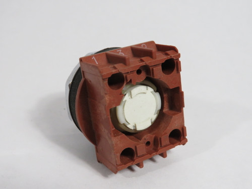 Siemens 3SB03-PEB Extended Push Button C/W Mounting Latch Black Cap 30mm NOP