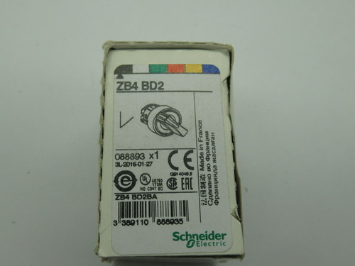 Schneider ZB4BD2 Selector Switch Head 2 Position *Damaged Box* NEW