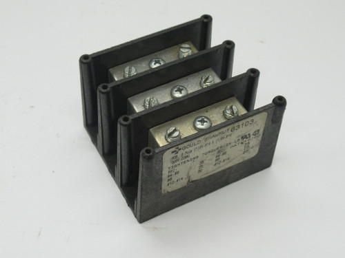 Gould Shawmut 63103 Fuse Distribution Block 3-Pole 600V USED