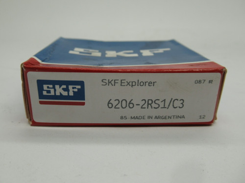 SKF 6206-2RS1/C3 Deep Groove Ball Bearing 30mm Bore 62mm OD 16mm W NEW