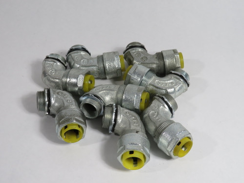 O-Z/Gedney SR-975-750 Malleable Iron 90° Connector 3/4" Lot of 8 USED