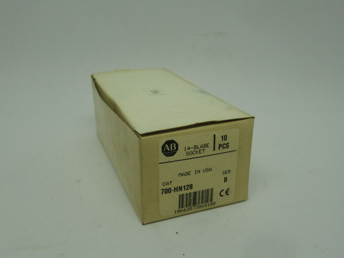 Allen-Bradley 700-HN128 Relay Socket Series B 7A 300V Lot of 10 NEW