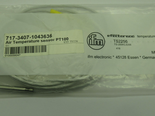 IFM Efector TS2256 Air Temperature Sensor With Process Connection PT100 NWB