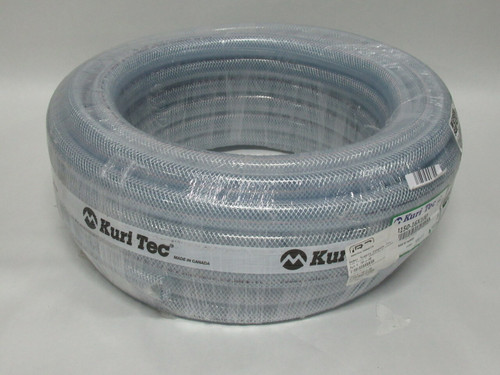 Kuri Tec K3150-16X100 Clear Reinforced PVC Hose 1" x 100 Ft NEW