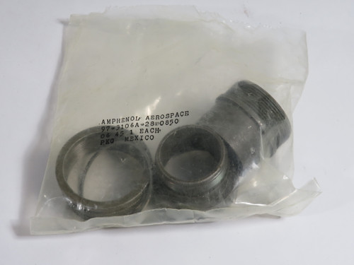 Amphenol 97-3106A-28 Straight Plug Connector Shell Size 28 OPEN BAG NWB