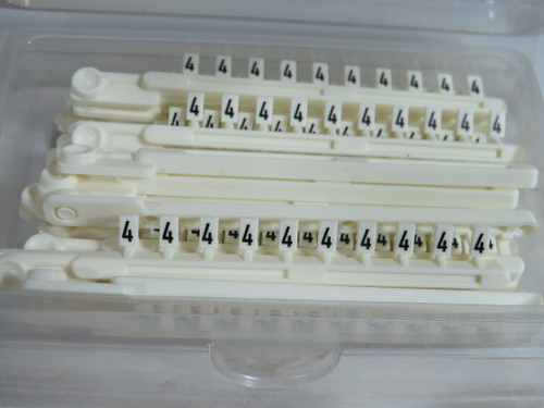 Telemecanique AB1-R4 Clip-In Marker Strip *4* 04.841.1493.0 58596 25-Pack NEW