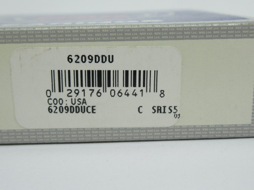 NSK 6209DDU Deep Grove Ball Bearing 45x85x19mm SHELF WEAR NEW