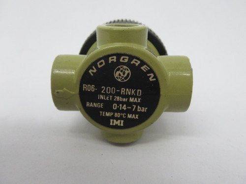 Norgren R06-200-RNKD Miniature Water/Air Regulator 1/4" NPT 28 bar USED