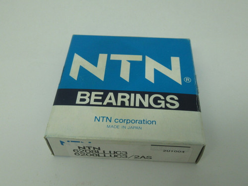NTN 6208LLUC3/2AS Deep Groove Ball Bearing 40mm ID 80mm OD 18mm Width NEW