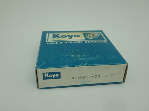 Koyo 6306NR-C3 Deep Groove Ball Bearing 30mm Bore 72mm OD 19mm Width NEW