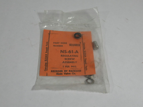 Sloan 0314015 NS-61-A Regulating Screw Assembly NWB