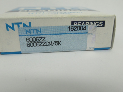 NTN 6006ZZ Single Row Bearing 30mm Inner Diameter 55mm OD *Sealed* NEW